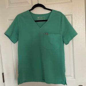 Figs Surgical Green one-pocket scrub top